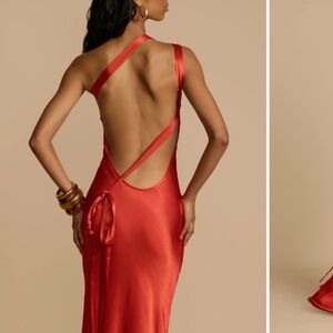Chic Backless Red Maxi Dress